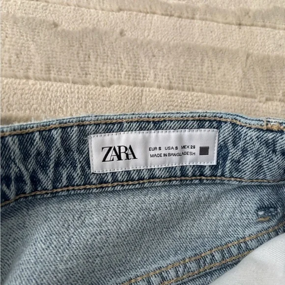 Zara Light Blue Denim Maxi Skirt, Small - Picture 3 of 3